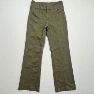 White House Black Market Trouser Extra High-Rise Front Seam Olive Green Women 10